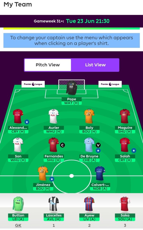 Best FPL Team to choose if you’re playing WC ahead of GW31+ Deadline