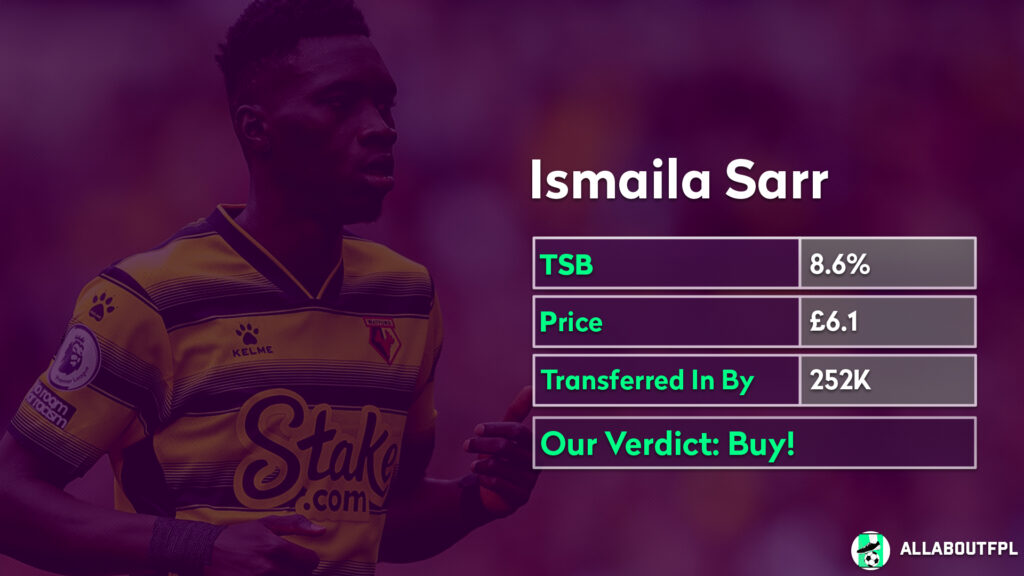 FPL GW6 Analysis ~ Player to buy Ismaila Sarr