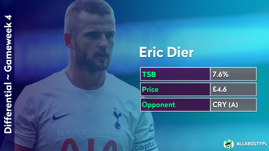 FPL GW4 Differentials ~ Eric Dier