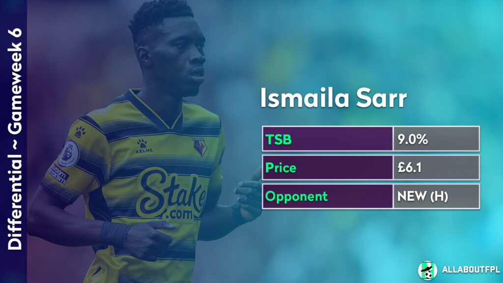 FPL GW6 ~ Differential pick ~ Ismaila Sarr