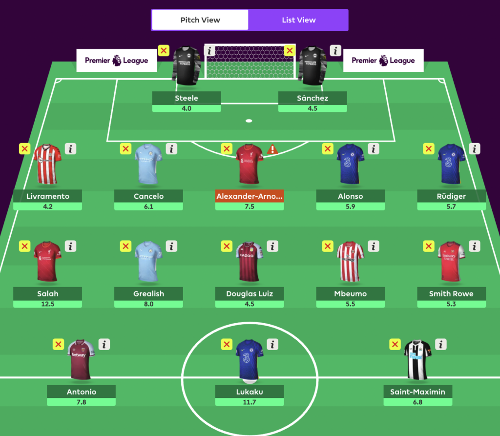 FPL GW7 Wildcard Draft Two