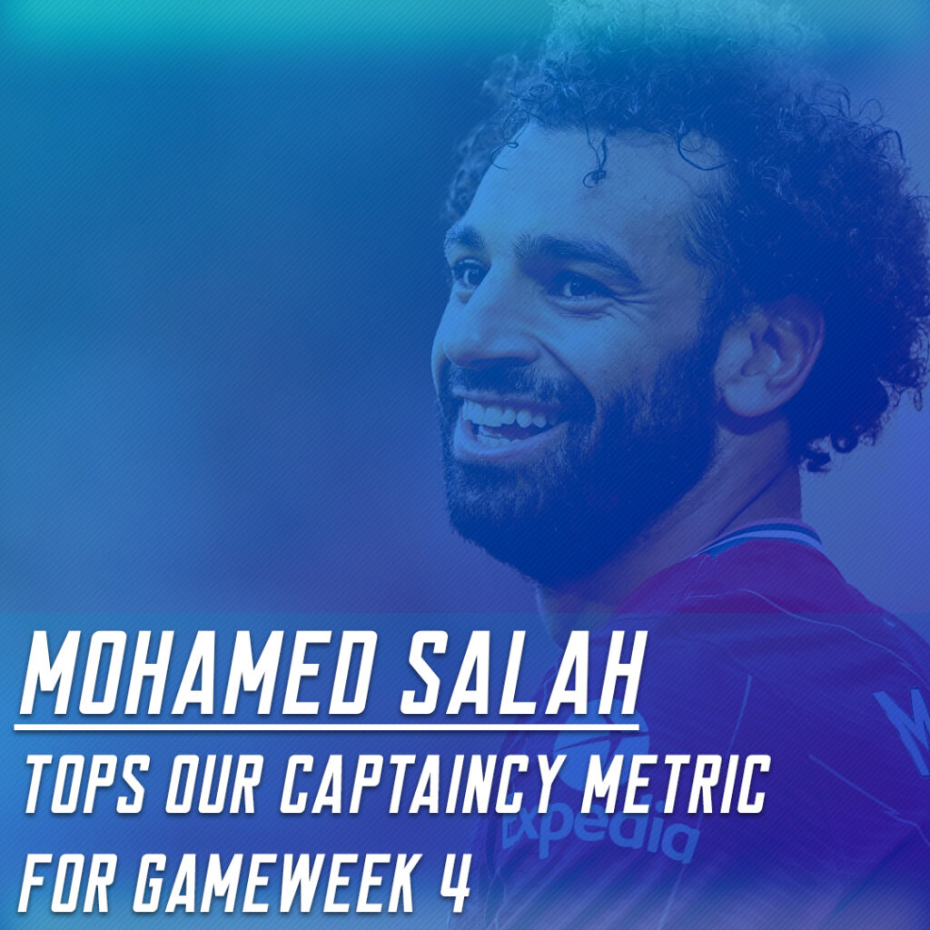 FPL Gameweek 4 Captain Picks ~ Mo Salah tops our metric