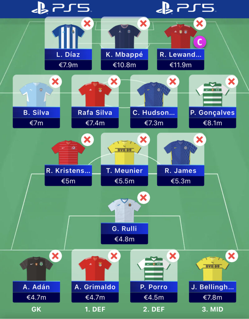 UCL Fantasy MD6 Wildcard Draftย