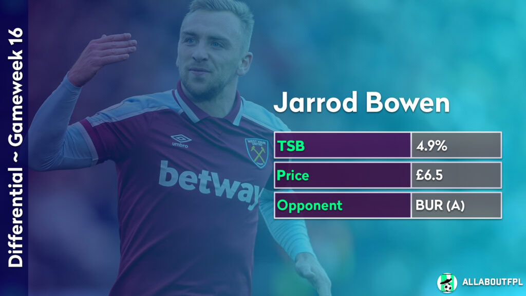 FPL GW16 Differential Picks ~  Jarrod Bowen