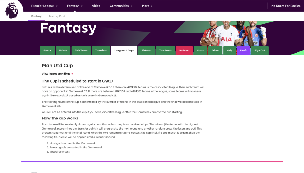 Man United FPL Cup