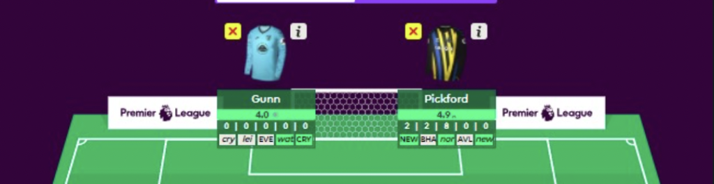 FPL GW19 free hit ~ goalkeepers
