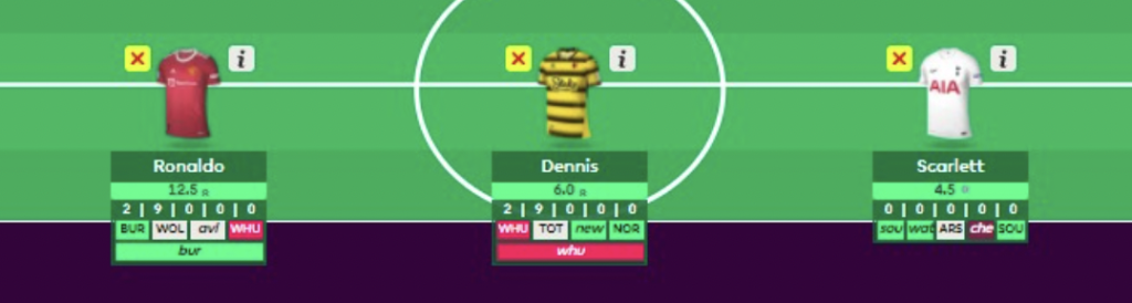 FPL GW19 free hit ~ forwards