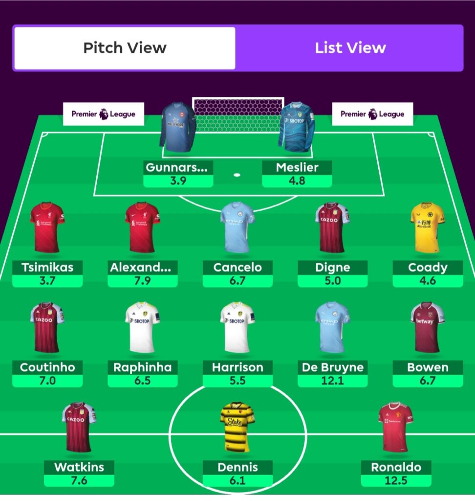 FPL GW23 Free Hit draft