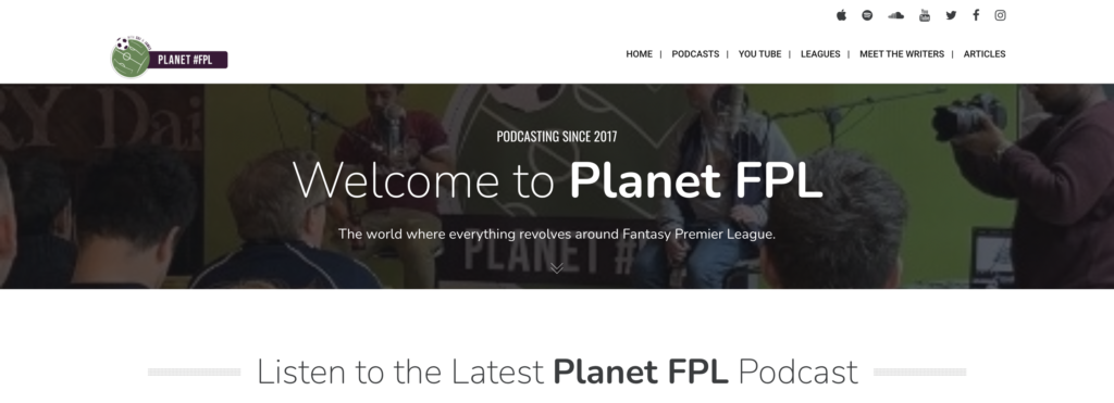 Recommended & Best FPL podcasts ~ planet fpl featuring Suj and James