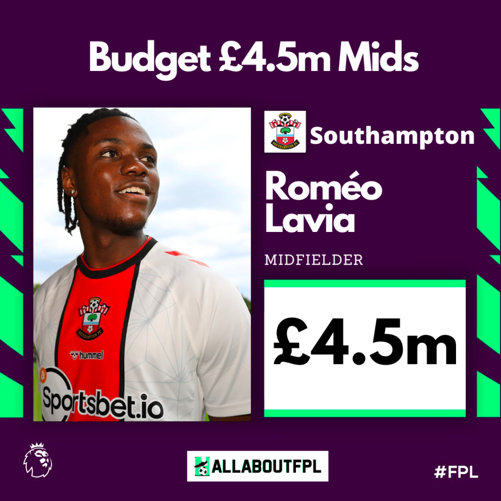 Best £4.5 Million FPL Midfielders for the 2022/23 FPL Season- Lavia