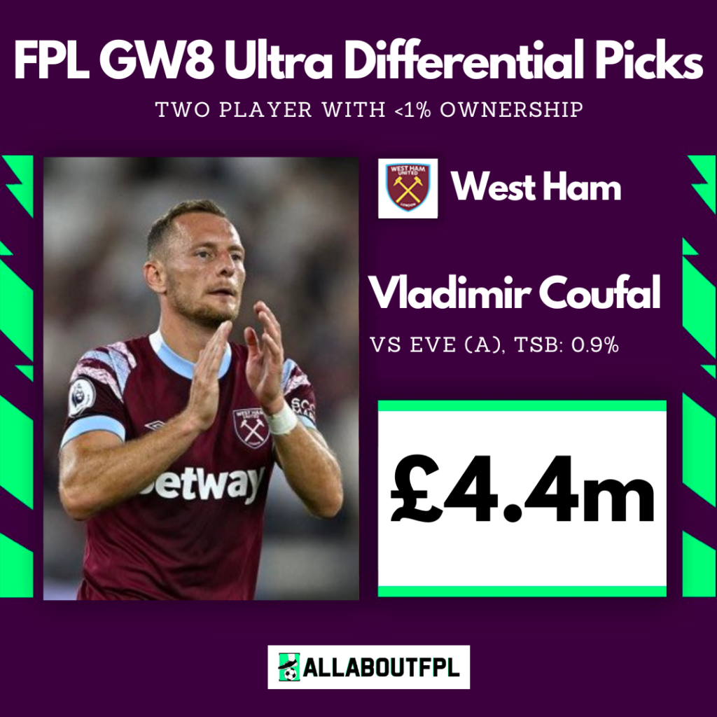 FPL GW8 Ultra Differential Picks ~ Vladimir Coufal