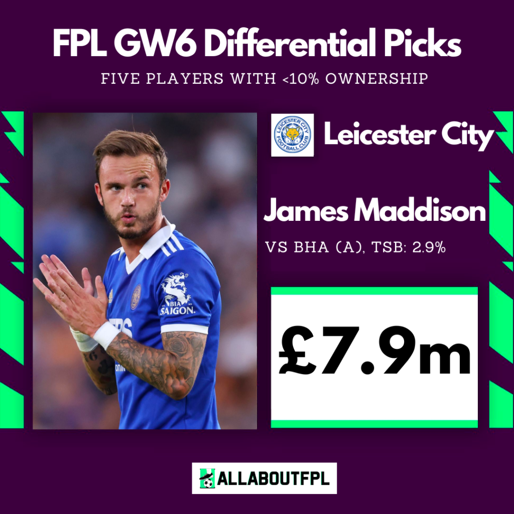 FPL GW6 Differential Picks ~ Maddison