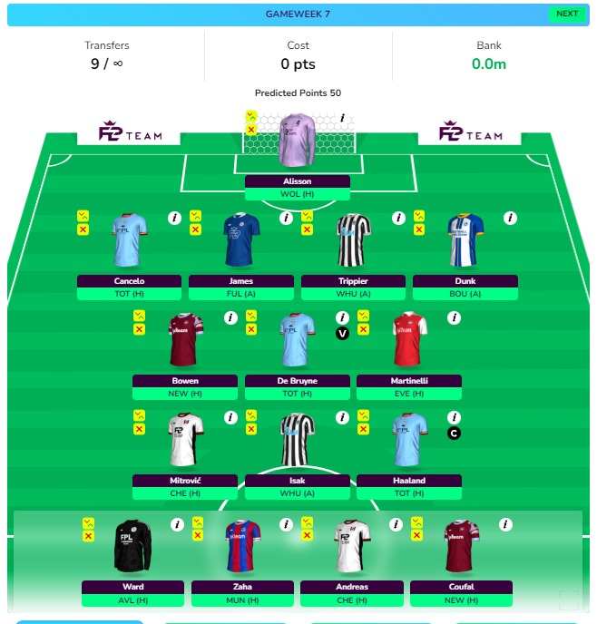 FPL GW7 Wildcard Draft 1