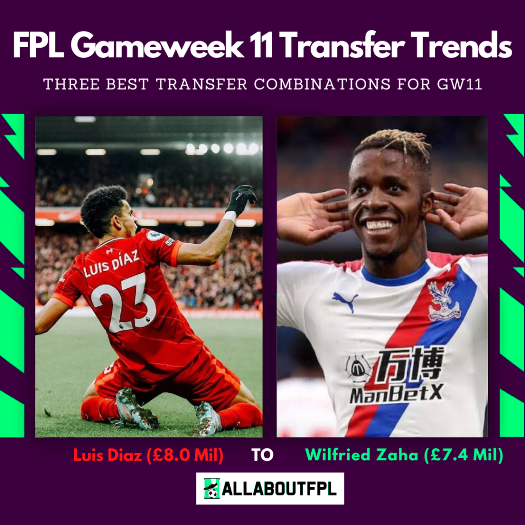 FPL GW11 Tips - Best Transfer Combinations- Diaz to Zaha