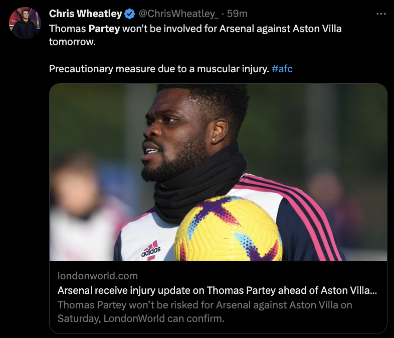 Partey injury update ahead of FPL GW24