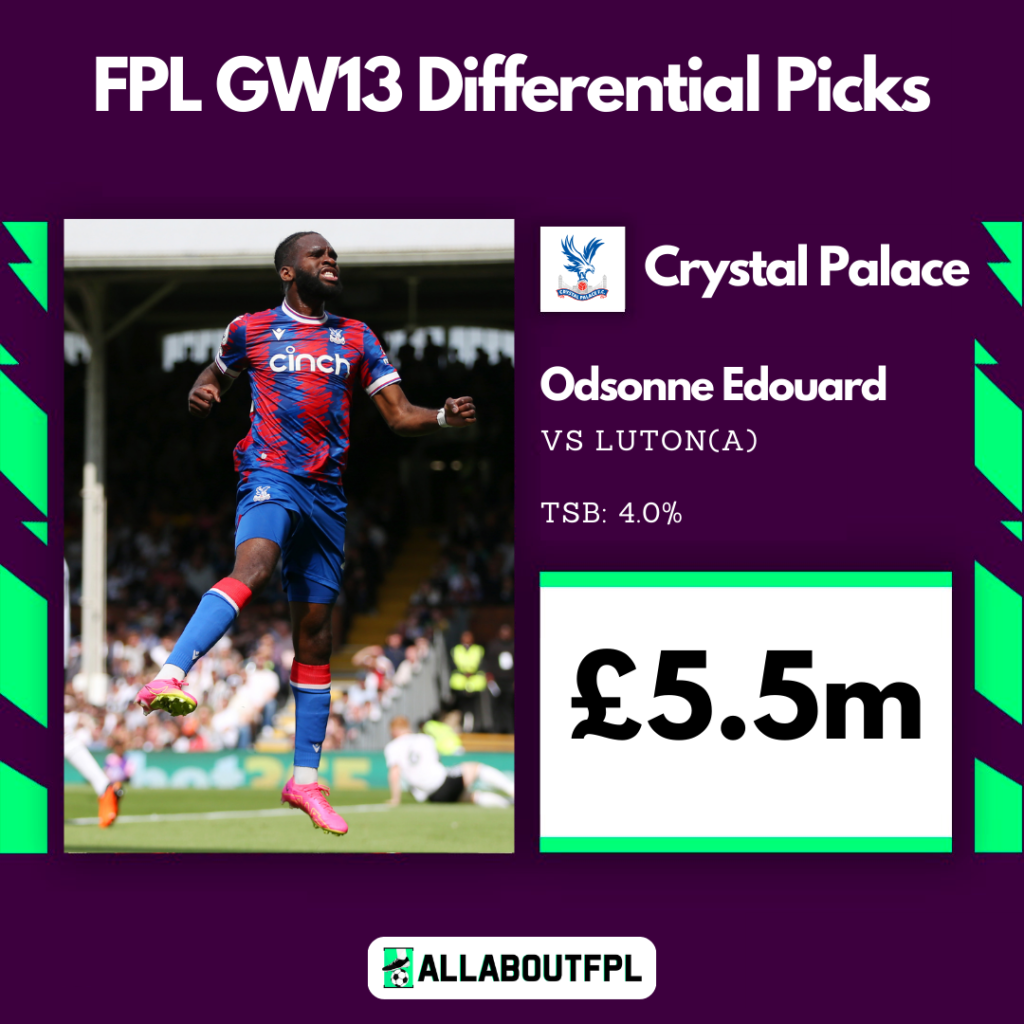 FPL GW13 Differential Picks- Edouard