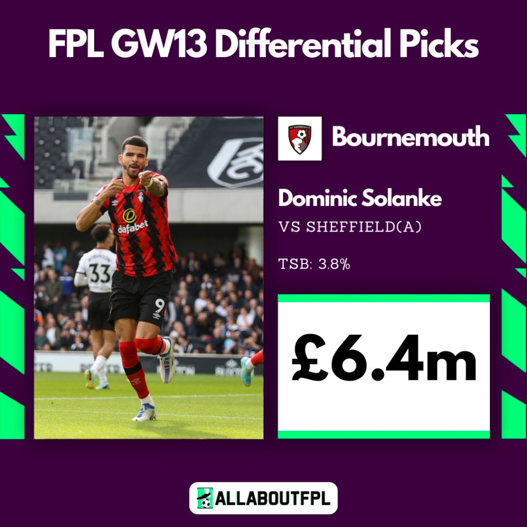 FPL GW13 Differential Picks- Solanke