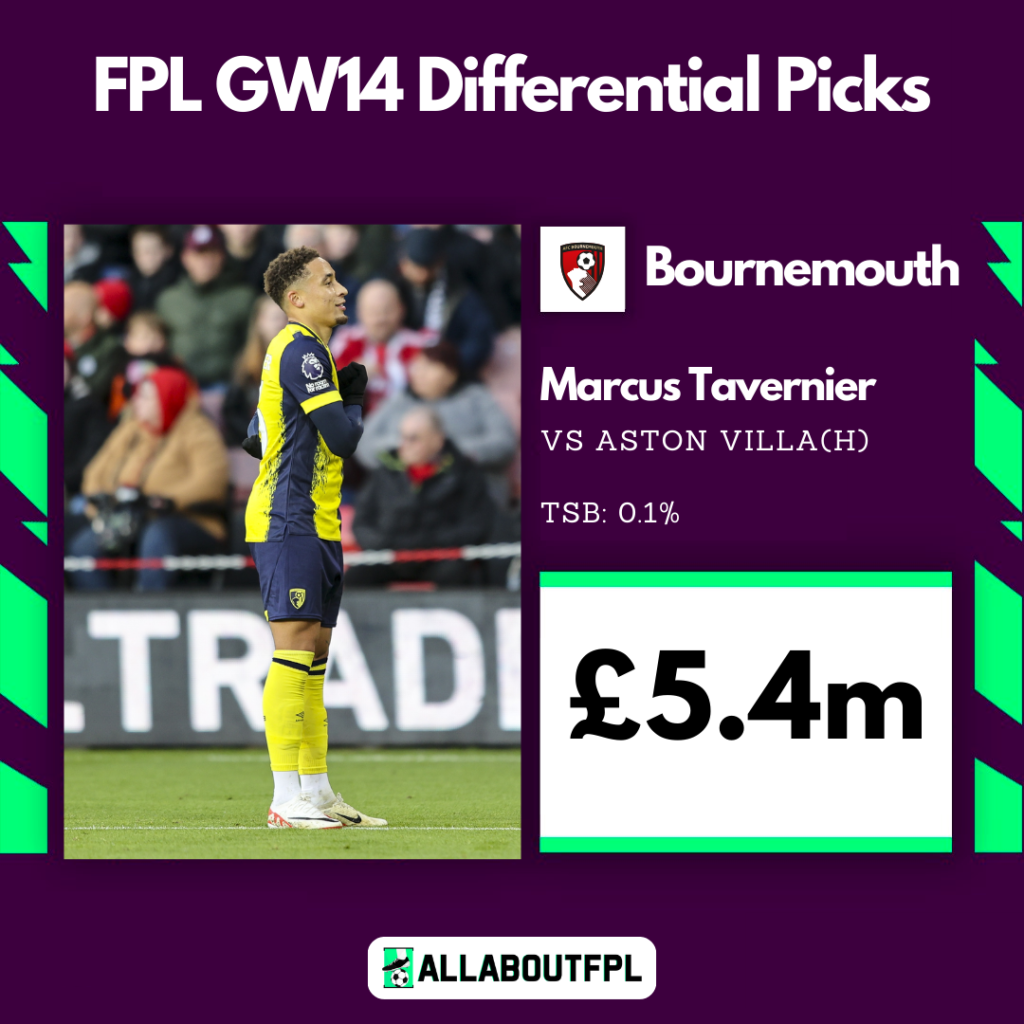 FPL GW14 Differential Picks- Tavernier
