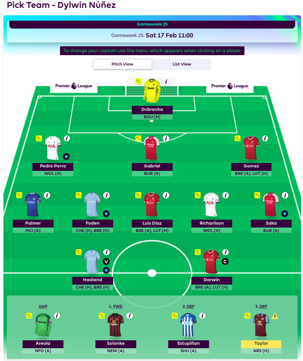 My Plans for FPL DGW25