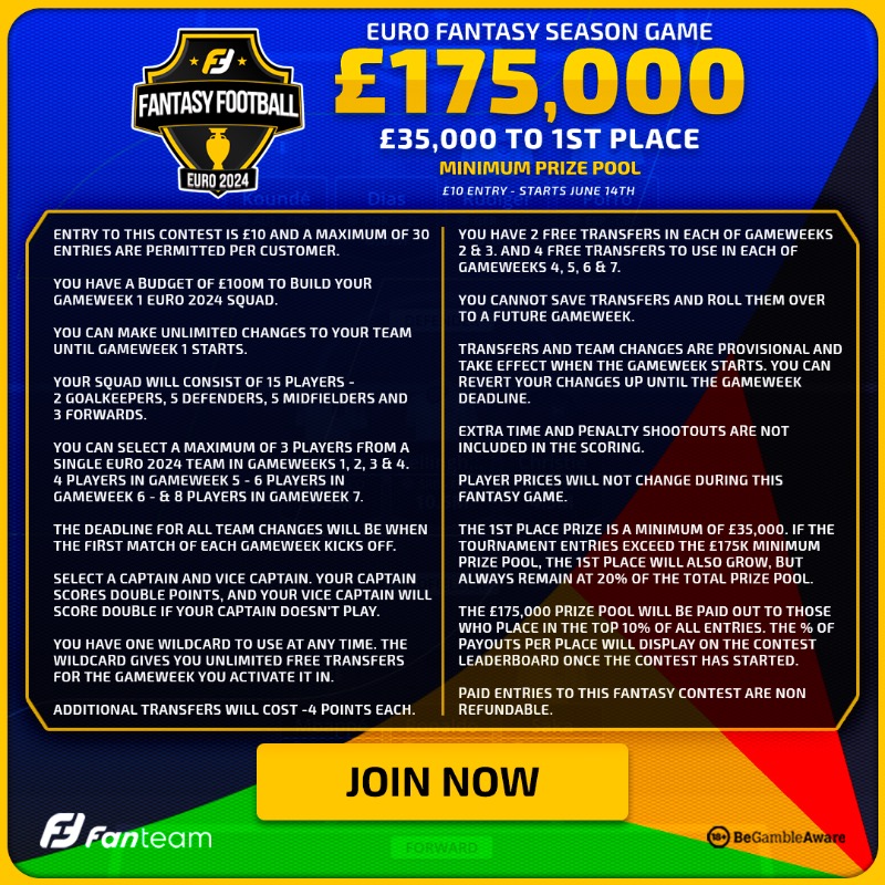 FanTeam Euro Fantasy Game Rules: