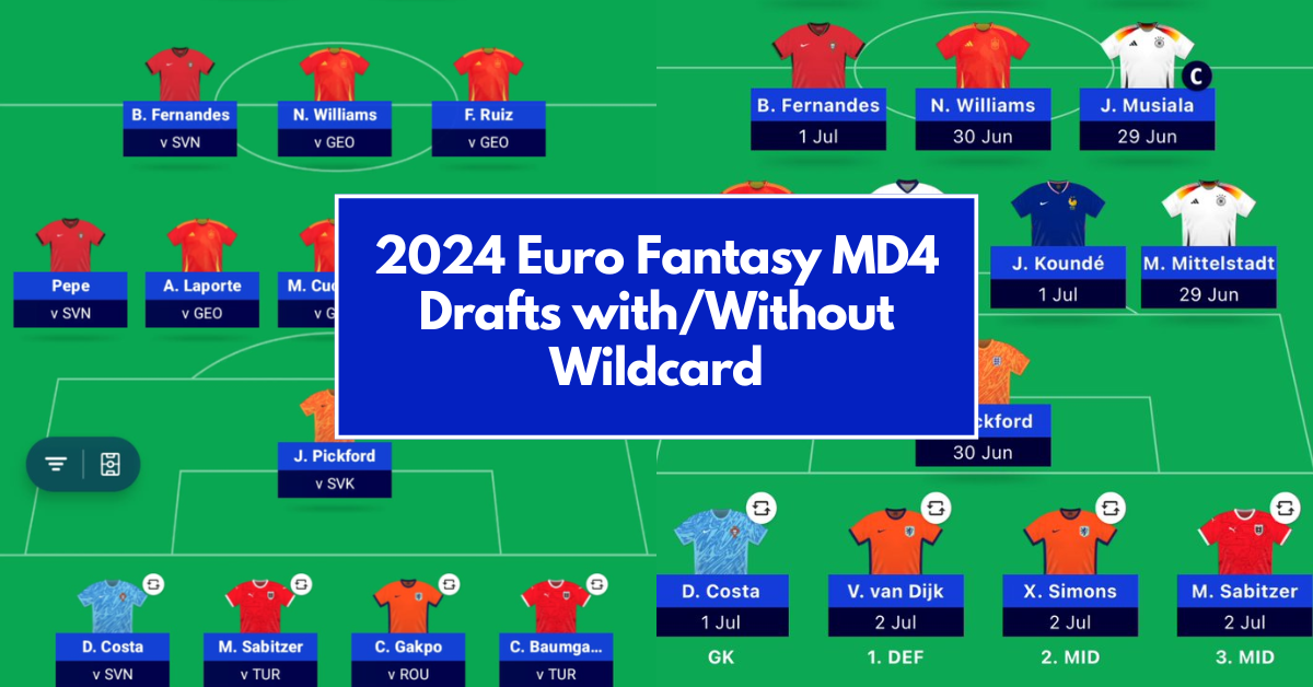 2024 Euro Fantasy MD4 Drafts + Keynotes (With/Without Wildcard)