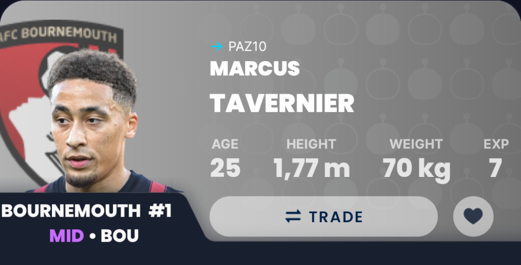Sleeper Draft Fantasy FC Week 3- Tavernier