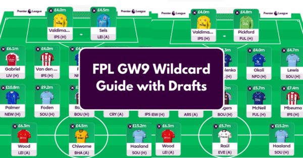 FPL GW9 Wildcard Team & Drafts to Consider | Wildcard Guide
