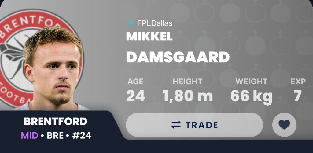 Draft Fantasy GW9 Best Punts- Damsgaard