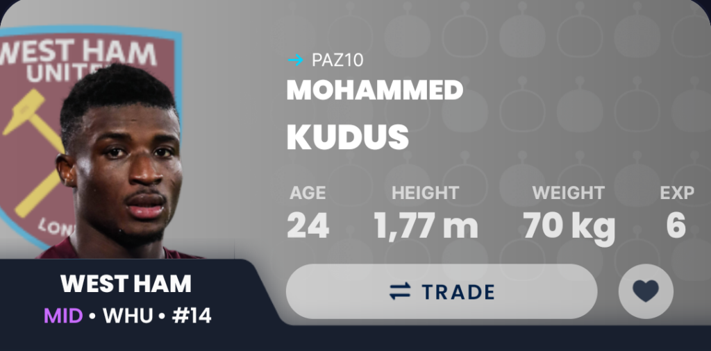 Draft Fantasy GW15 - Mohammed Kudus
