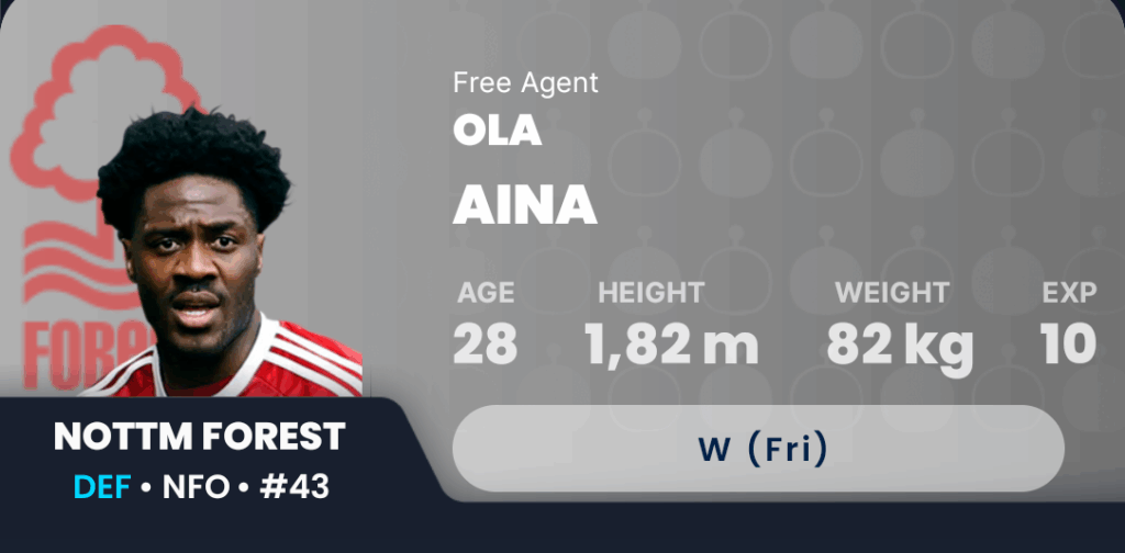 Sleeper GW35 Draft Fantasy - Aina