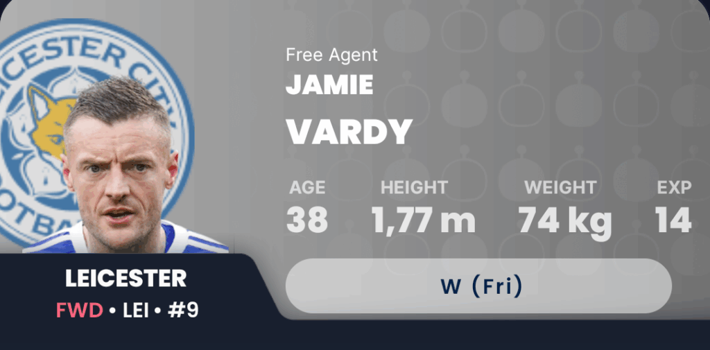 Sleeper GW35 Draft Fantasy - Vardy