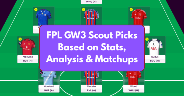 FPL GW3 Scout Picks Based on Stats, Analysis and Matchups