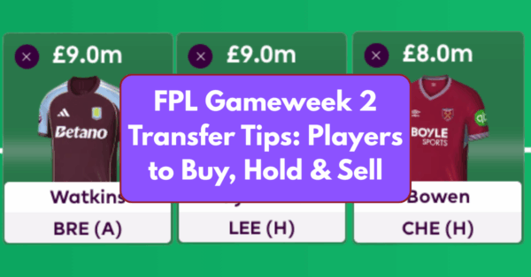 FPL Gameweek 2 Transfer Tips: Two Players to Buy, Hold & Sell