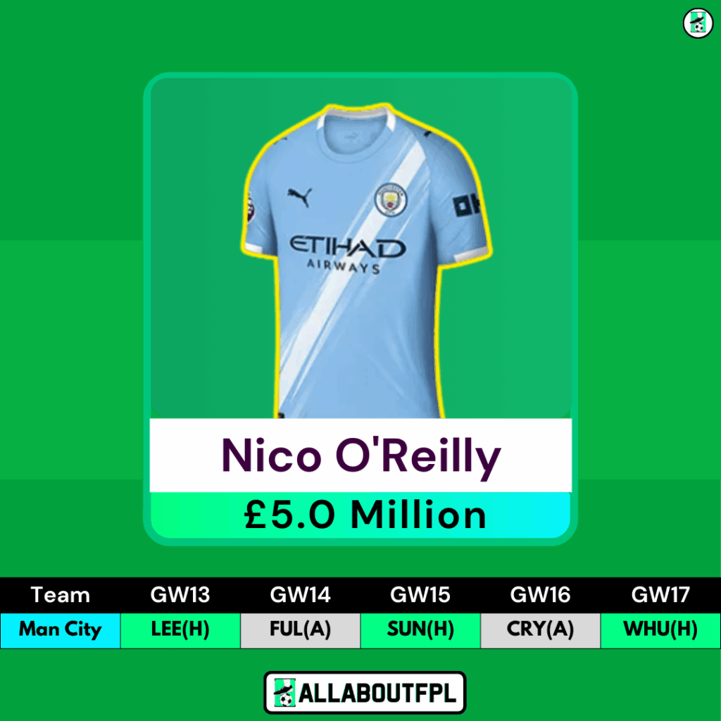 FPL GW13 Differential Picks- O'Reilly
