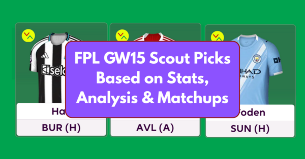 FPL GW15 Scout Picks Based on Stats, Analysis and Matchups